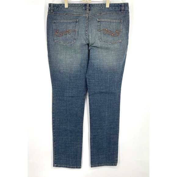 NWT Vintage Michael Kors Straight Leg Jeans Blue 16 - Picture 2 of 4